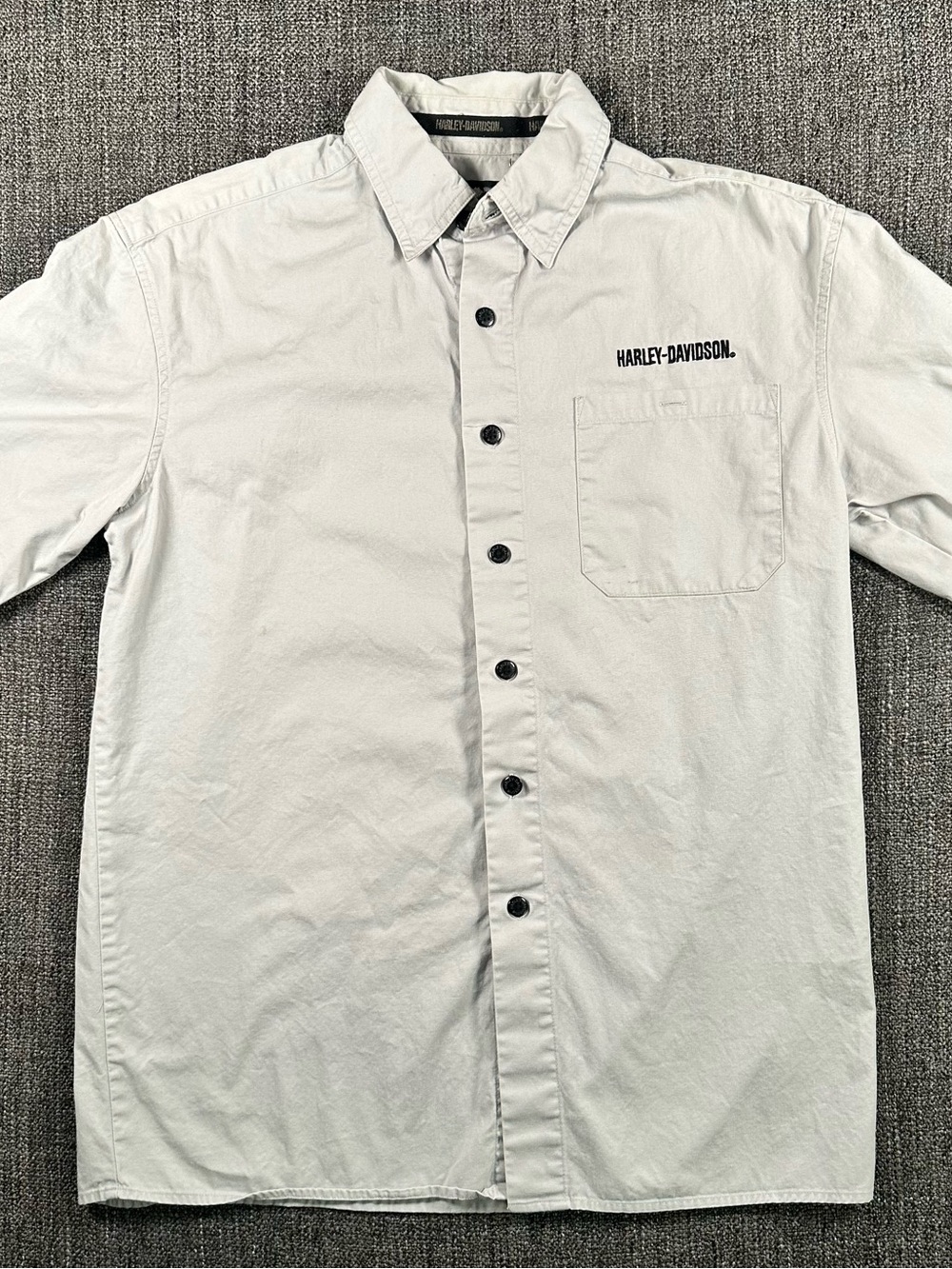 Vintage Harley-Davidson, embroidered logo, button-down, size, small, authentic!